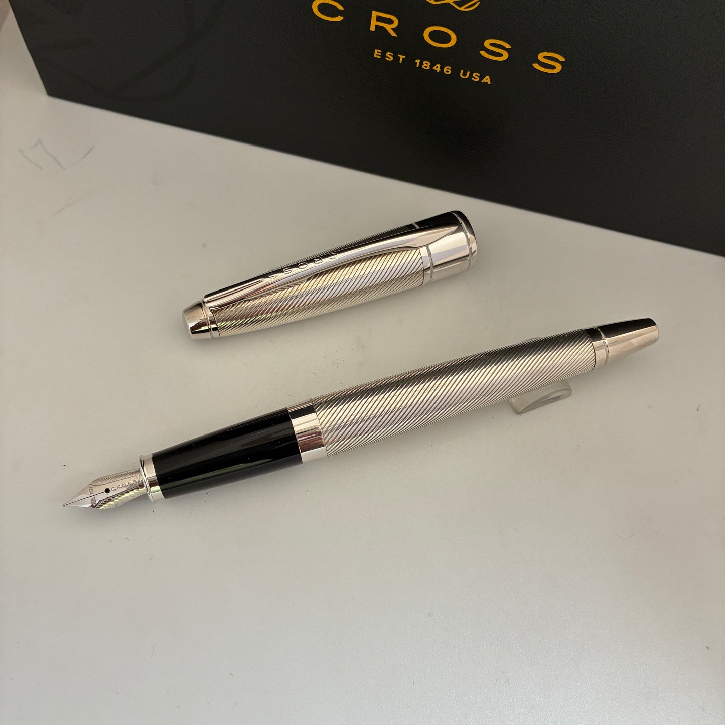 Cross Apogee Sterling Silver With Platinum Fountain Pen