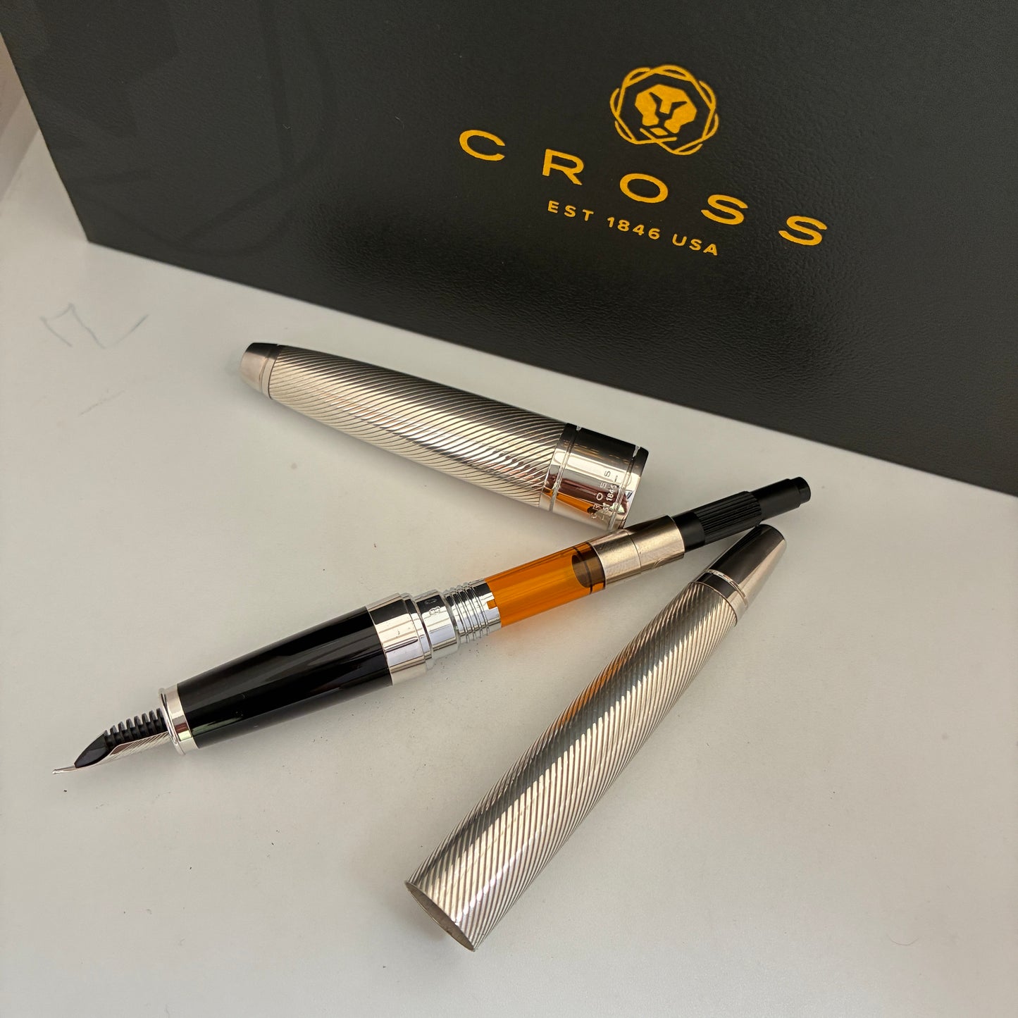 Cross Apogee Sterling Silver With Platinum Fountain Pen