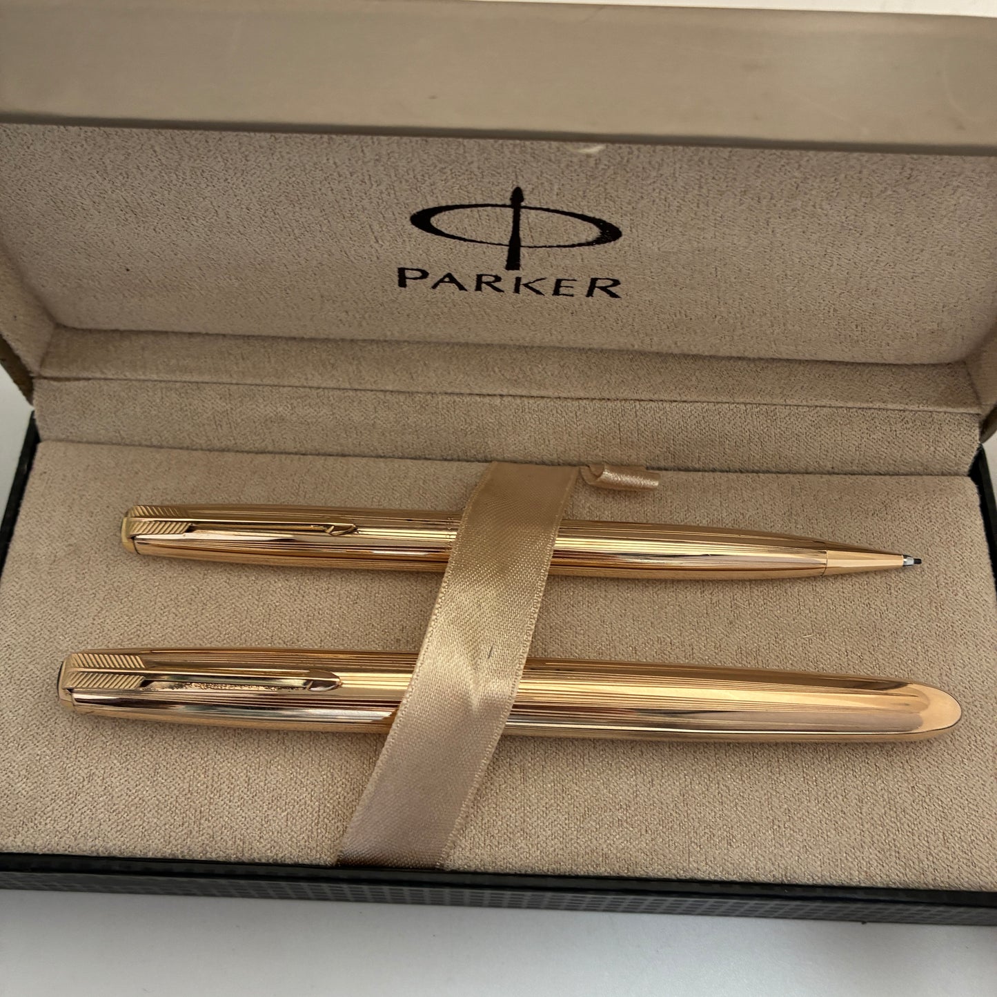 Parker 51 Signet Aeromatic 1/10 12kt Gold Filled Fountain Pen & Pencil Set