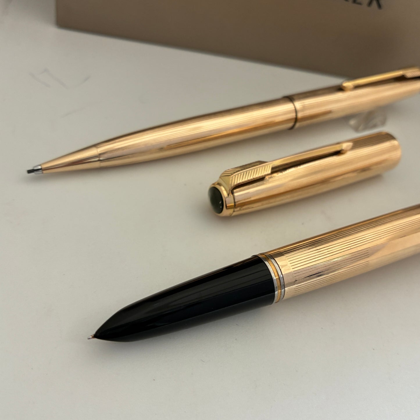 Parker 51 Signet Aeromatic 1/10 12kt Gold Filled Fountain Pen & Pencil Set