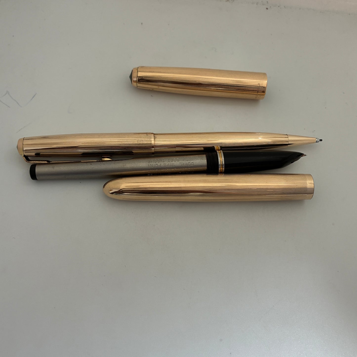 Parker 51 Signet Aeromatic 1/10 12kt Gold Filled Fountain Pen & Pencil Set