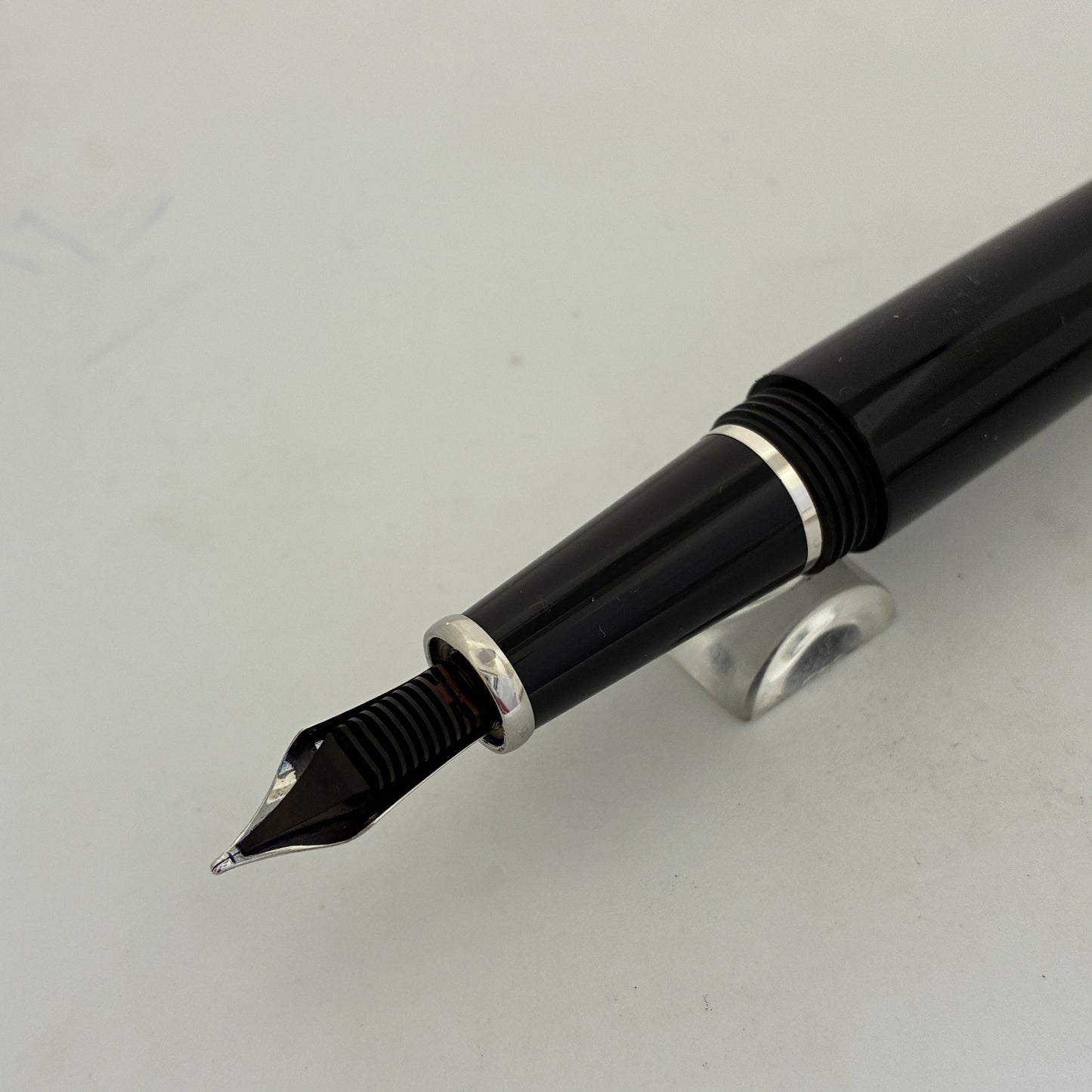 Cartier Diabolo (Full Size) Black With Brushed Steel Fountain Pen