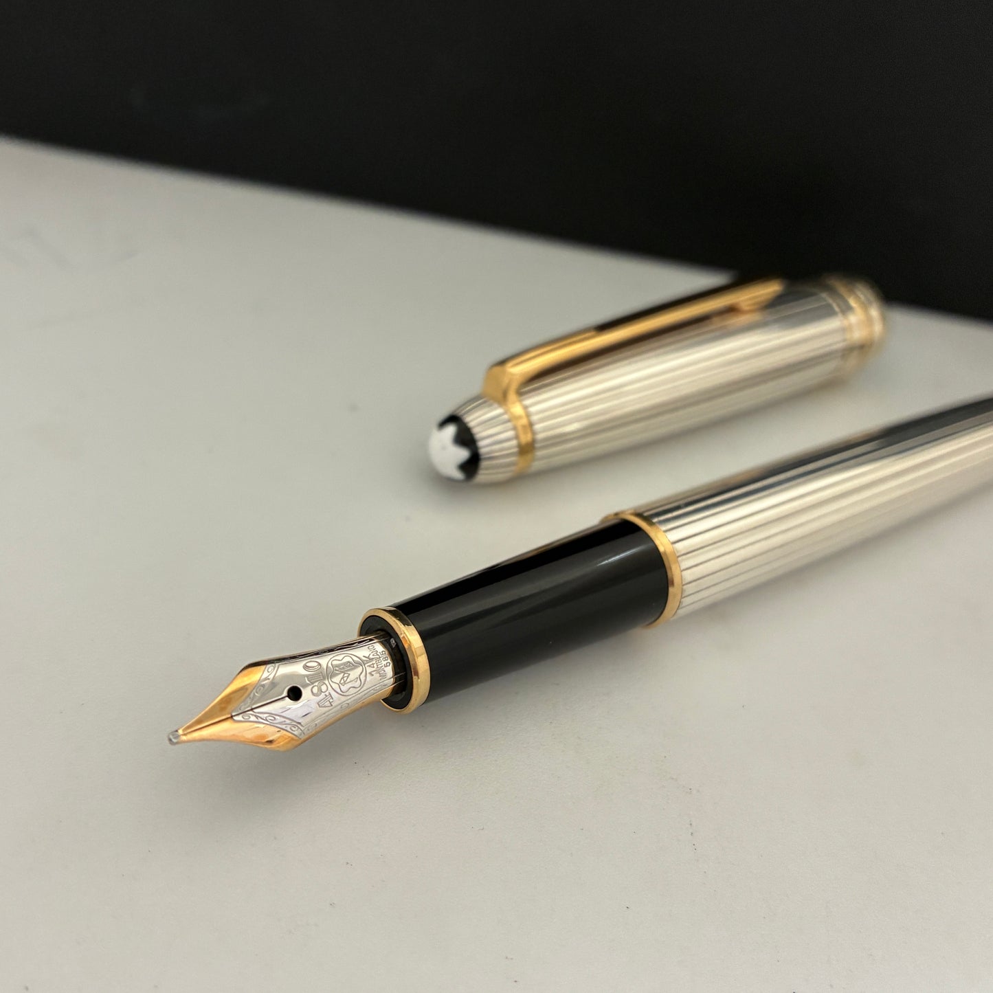 Montblanc Meisterstuck Sterling Silver Solitaire Classique Fountain Pen