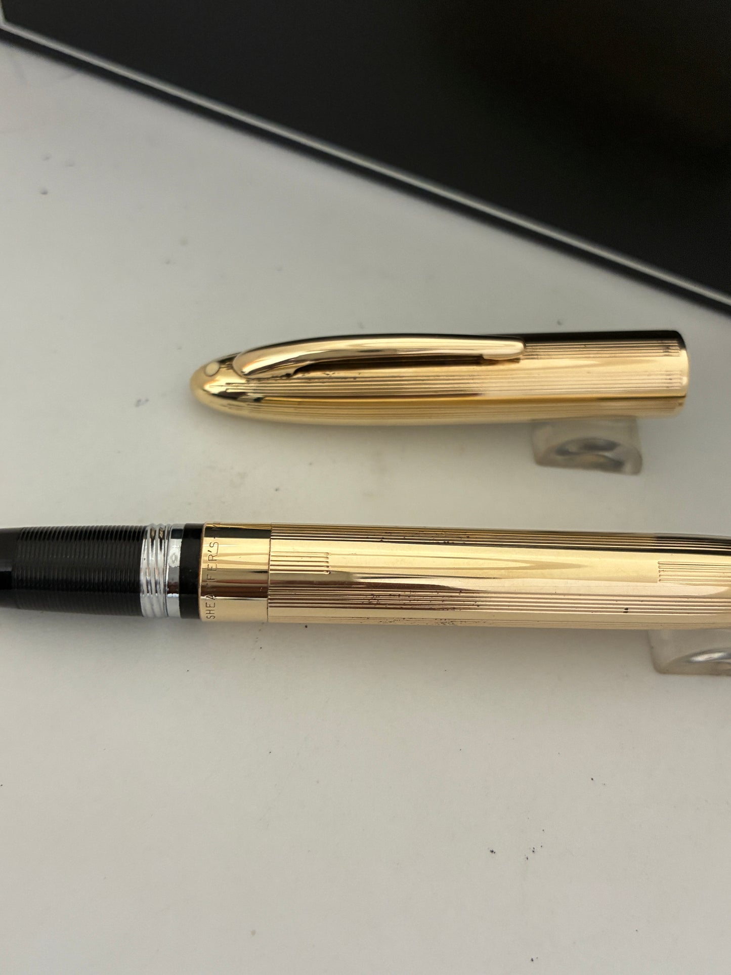 Sheaffer golden Snorkel triumph 14kt gold fountain pen