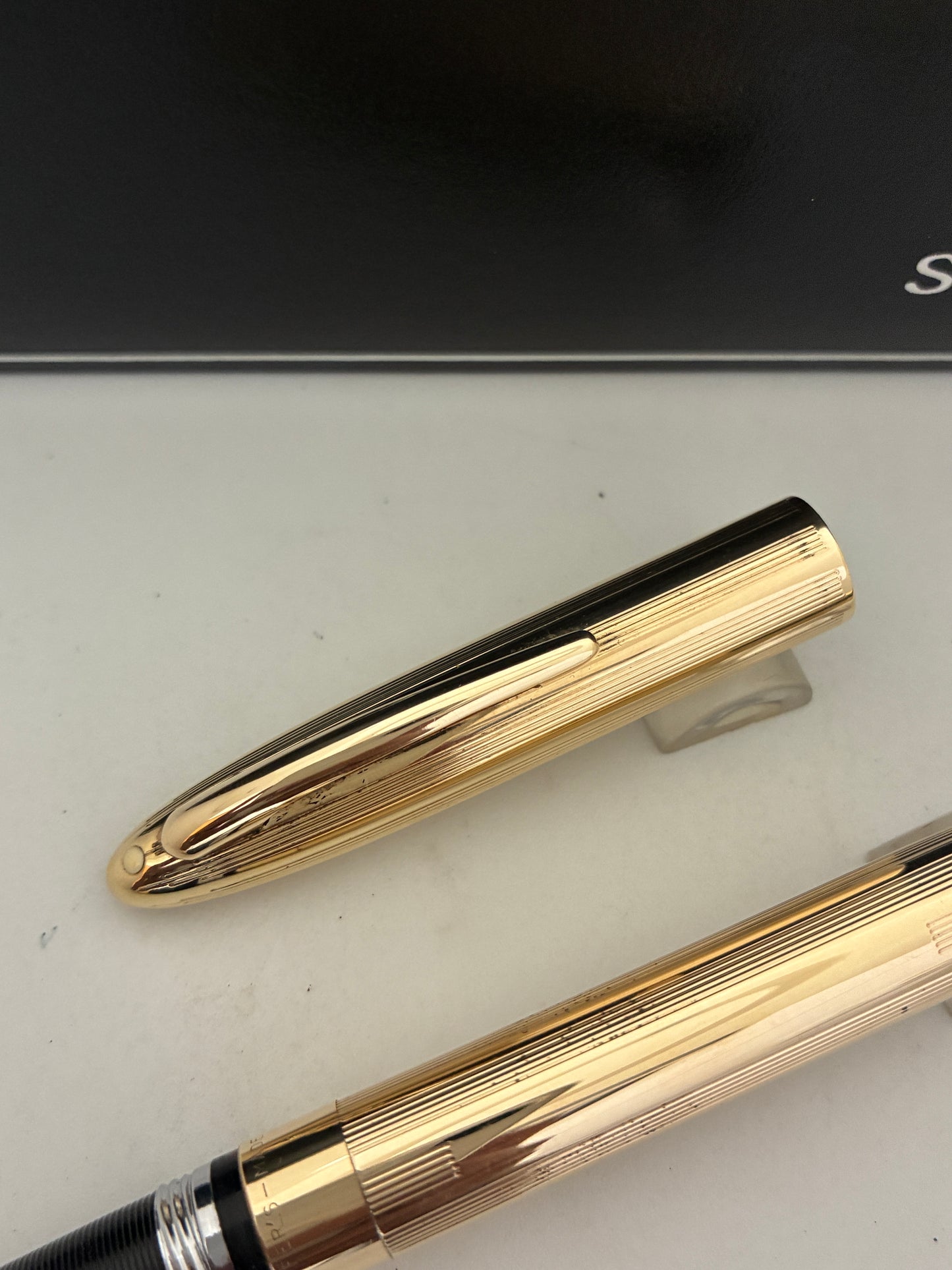 Sheaffer golden Snorkel triumph 14kt gold fountain pen