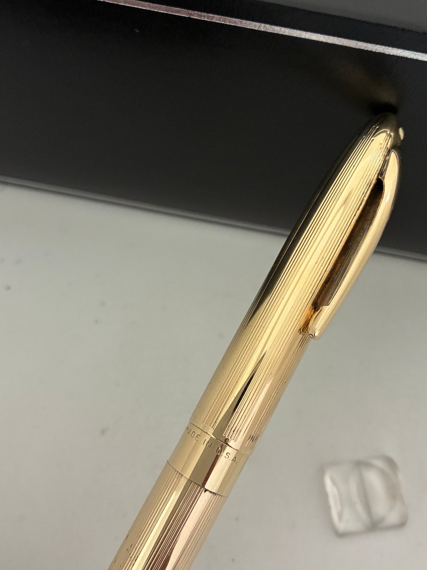 Sheaffer golden Snorkel triumph 14kt gold fountain pen