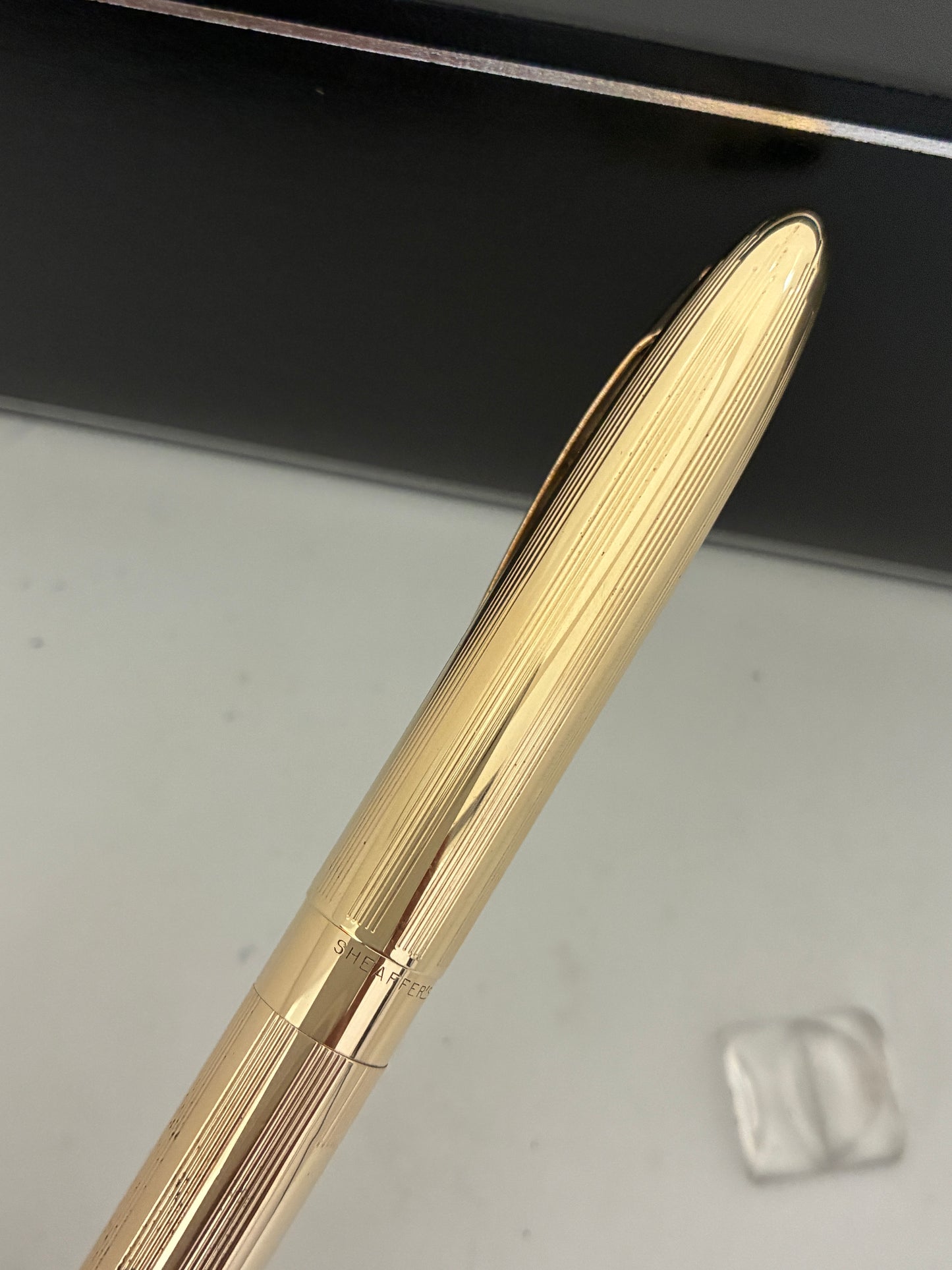 Sheaffer golden Snorkel triumph 14kt gold fountain pen