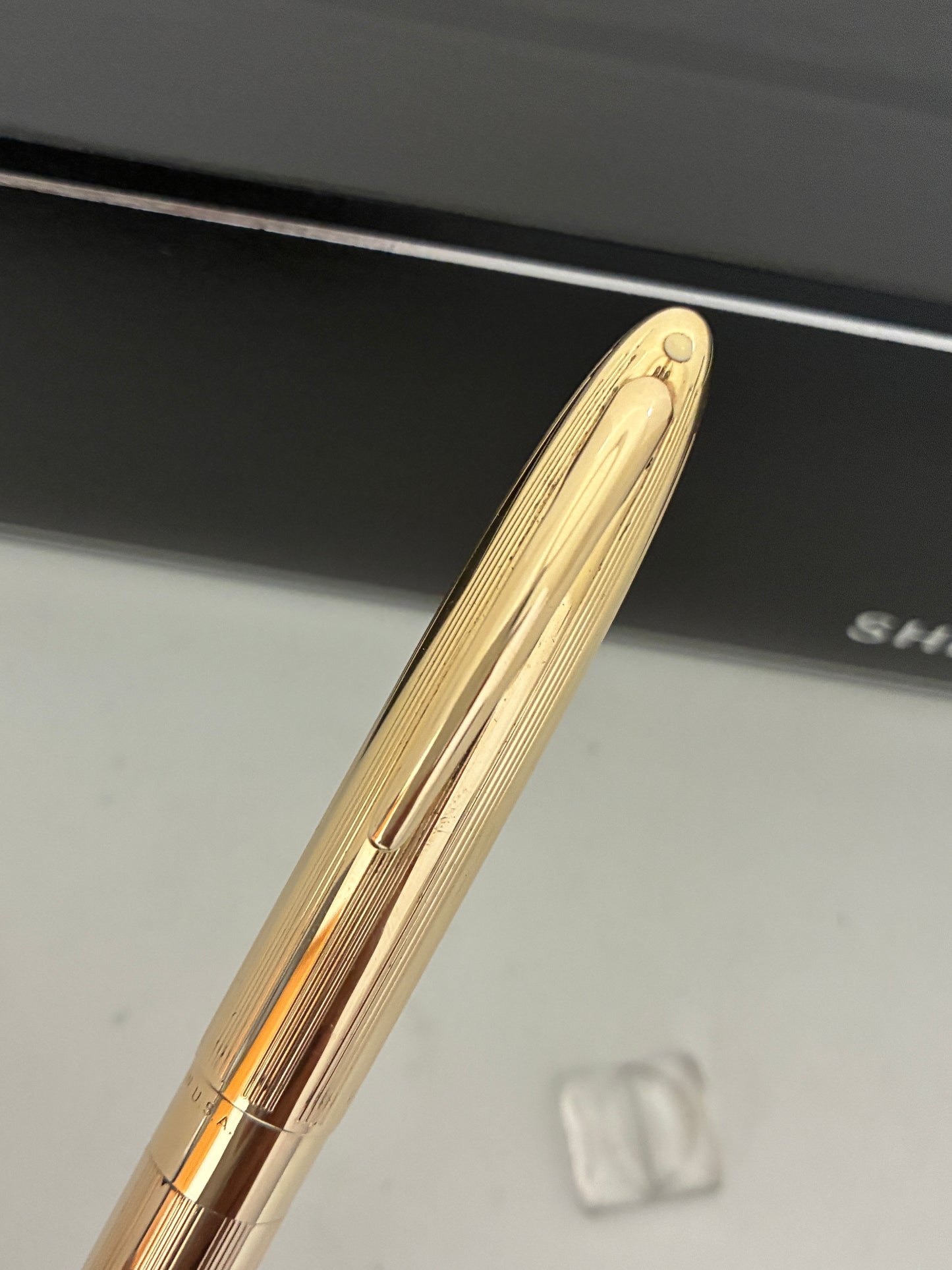 Sheaffer golden Snorkel triumph 14kt gold fountain pen