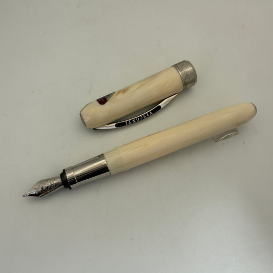 Visconti Rembrandt Ivory Steel Fine Nib Fountain Pen