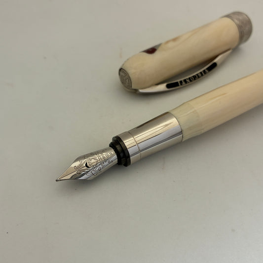 Visconti Rembrandt Ivory Steel Fine Nib Fountain Pen
