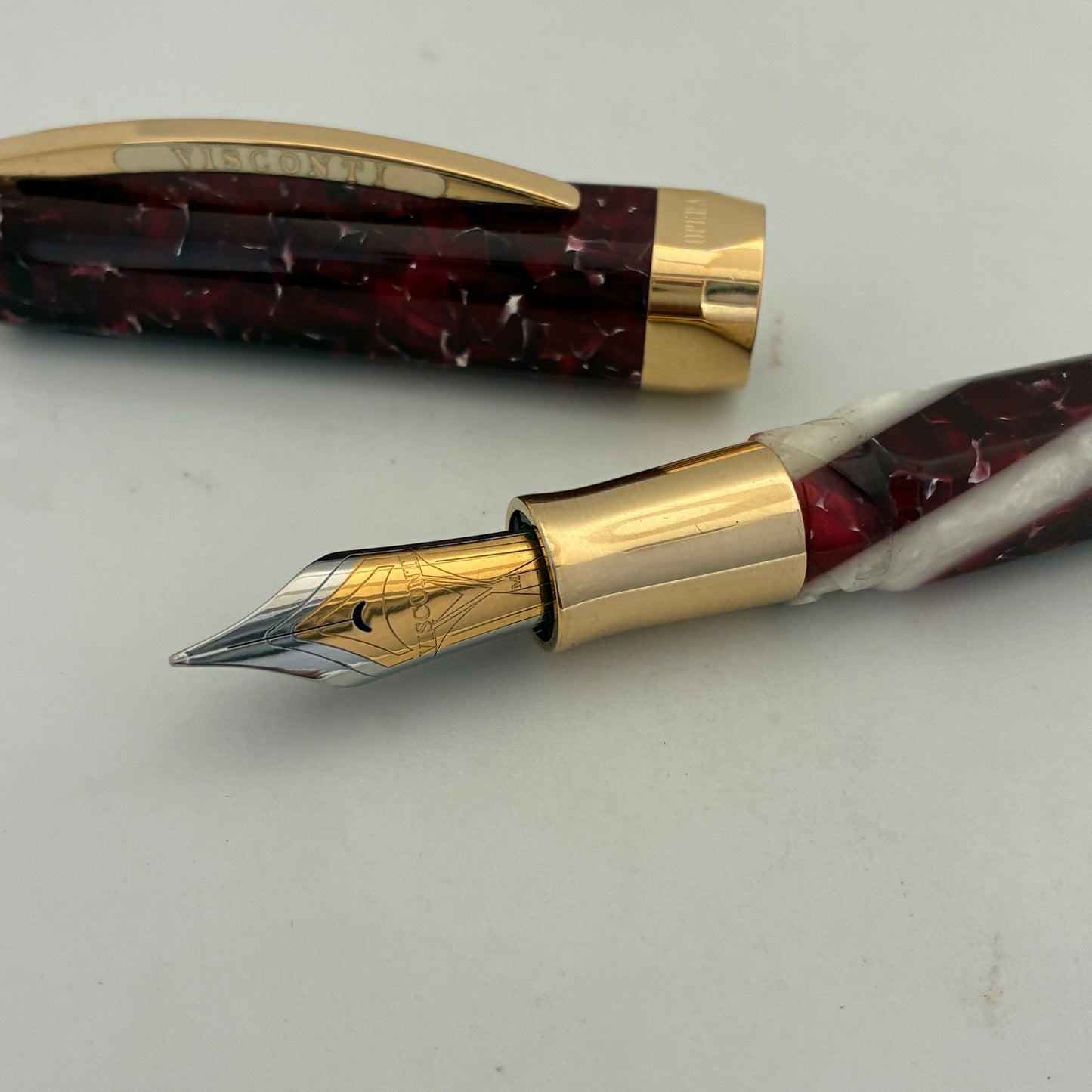 Visconti Opera Elements Red Fire Fountain  Pen - Italy - Steel nib