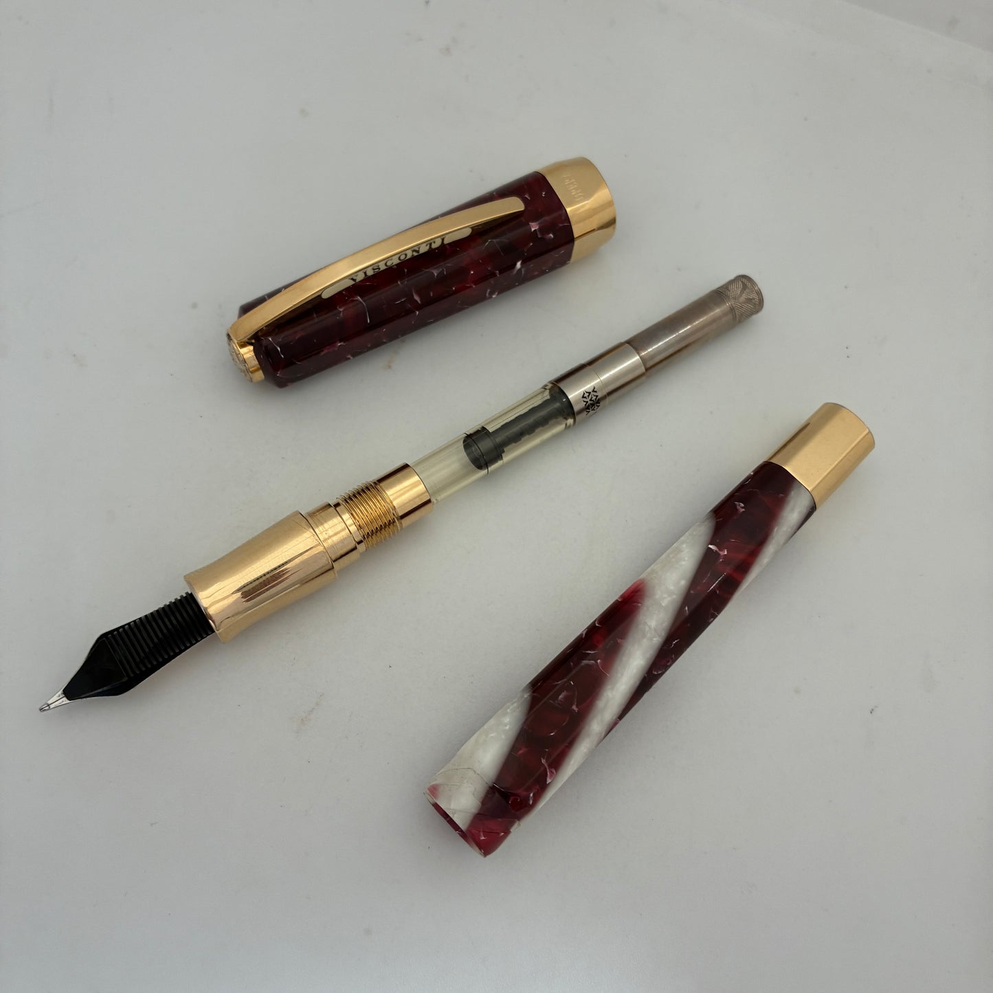 Visconti Opera Elements Red Fire Fountain  Pen - Italy - Steel nib