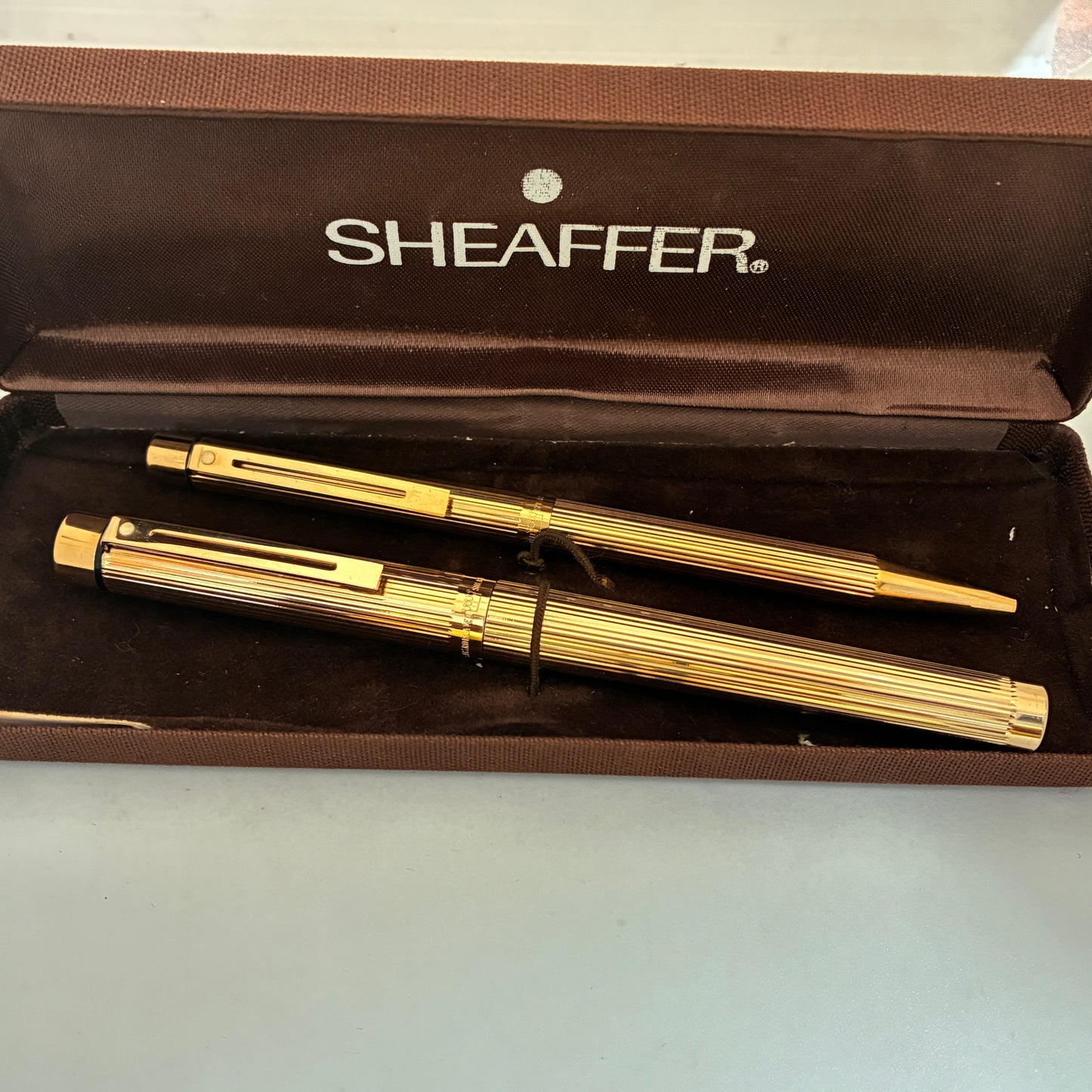 Sheaffer Targa 1005 Fountain Pen & Ball Pen Set with 14kt Gold Nib