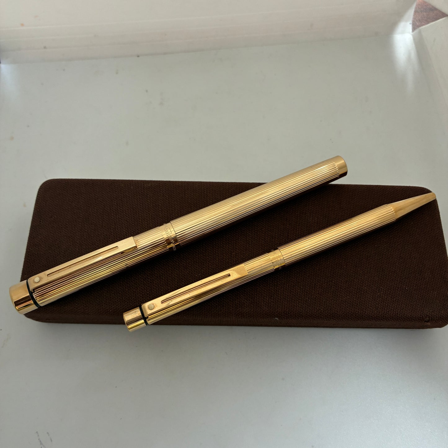 Sheaffer Targa 1005 Fountain Pen & Ball Pen Set with 14kt Gold Nib