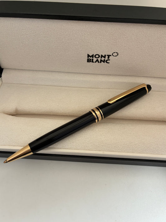 Montblanc Meisterstuck Classique Ballpoint Pen - Black With Gold Trims
