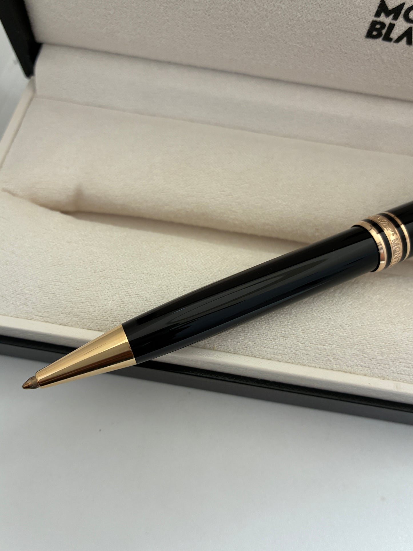 Montblanc Meisterstuck Classique Ballpoint Pen - Black With Gold Trims