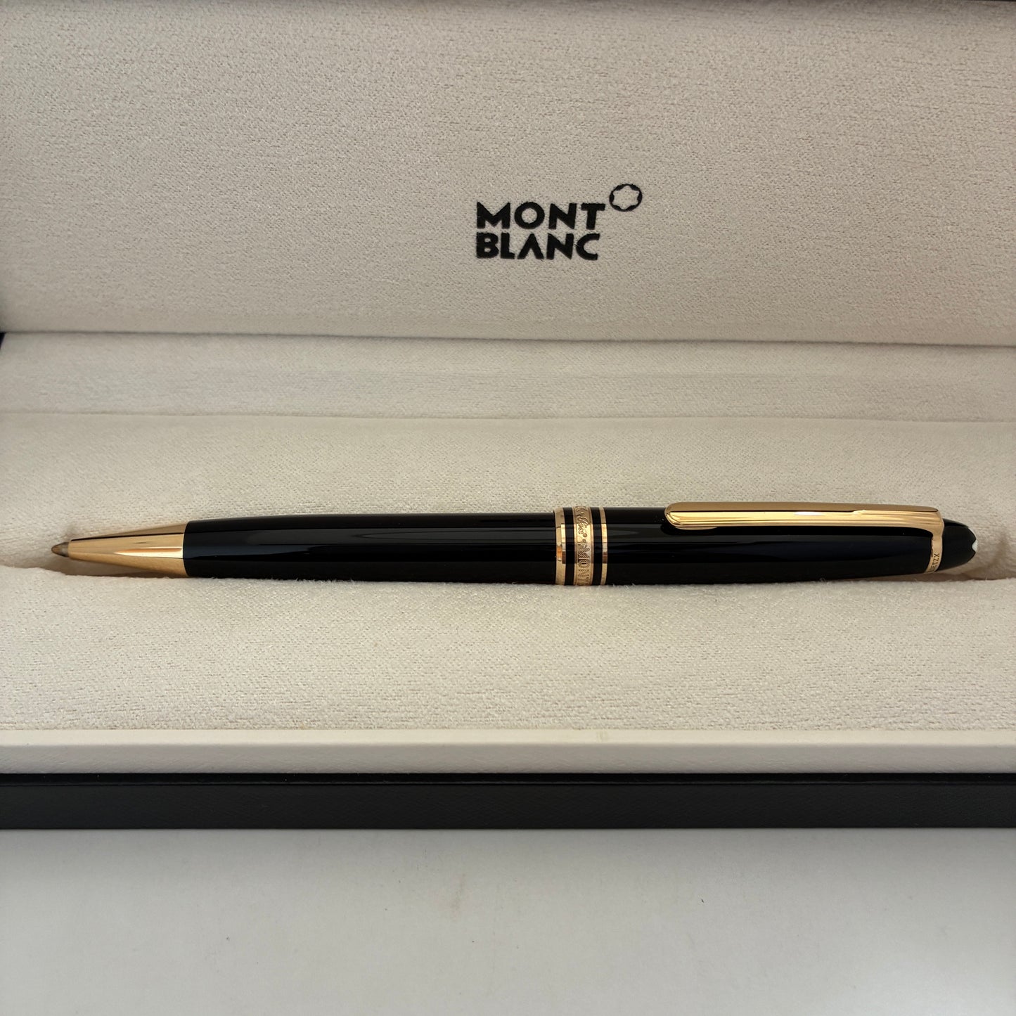Montblanc Meisterstuck Classique Ballpoint Pen - Black With Gold Trims