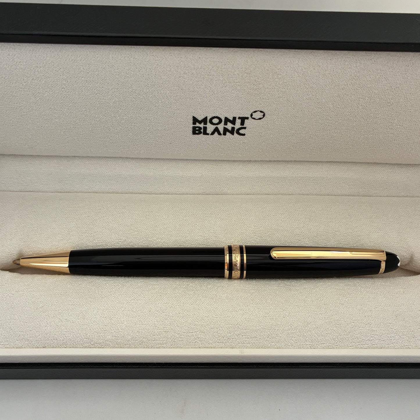 Montblanc Meisterstuck Classique Ballpoint Pen - Black With Gold Trims