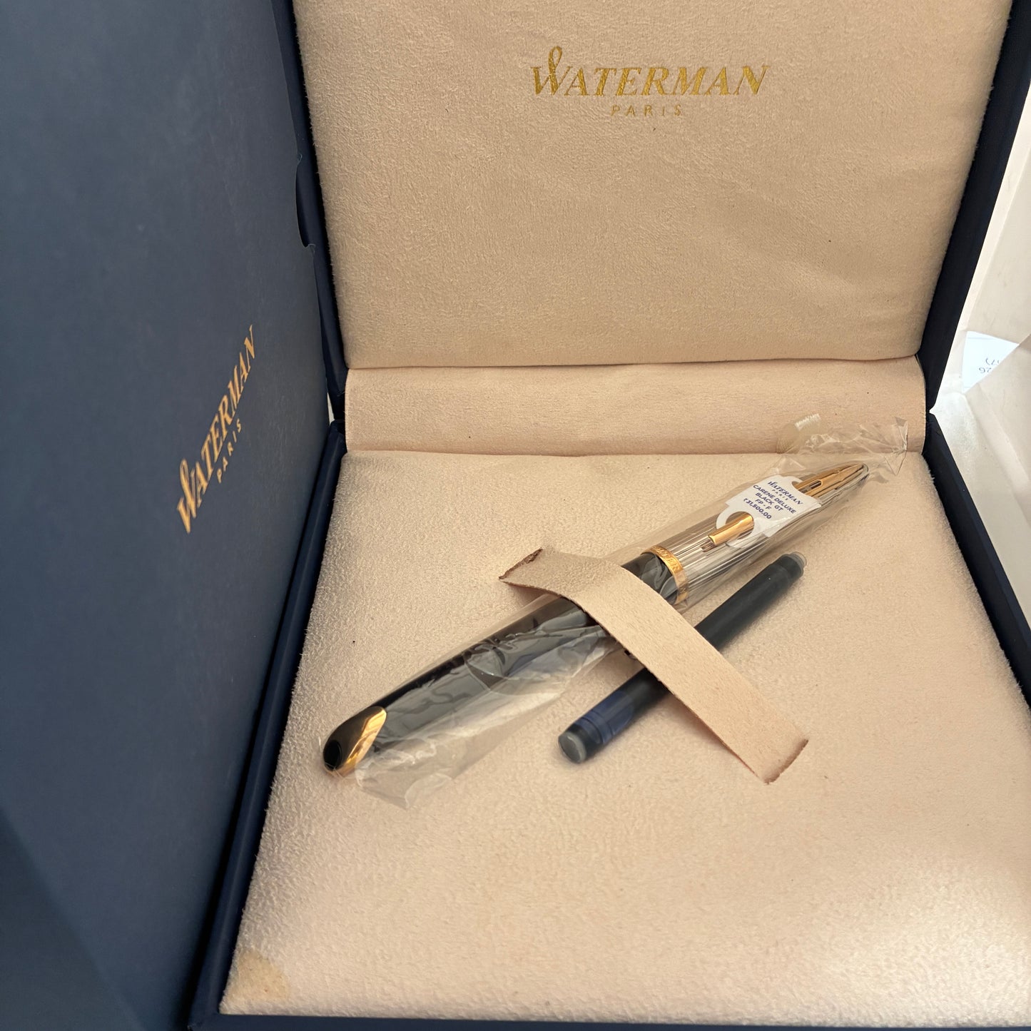 Waterman Carene Deluxe Black Fountain Pen - Made In France