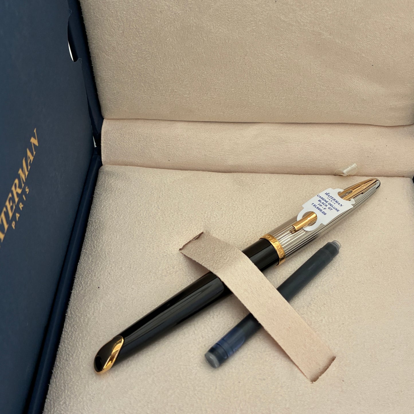 Waterman Carene Deluxe Black Fountain Pen - Made In France
