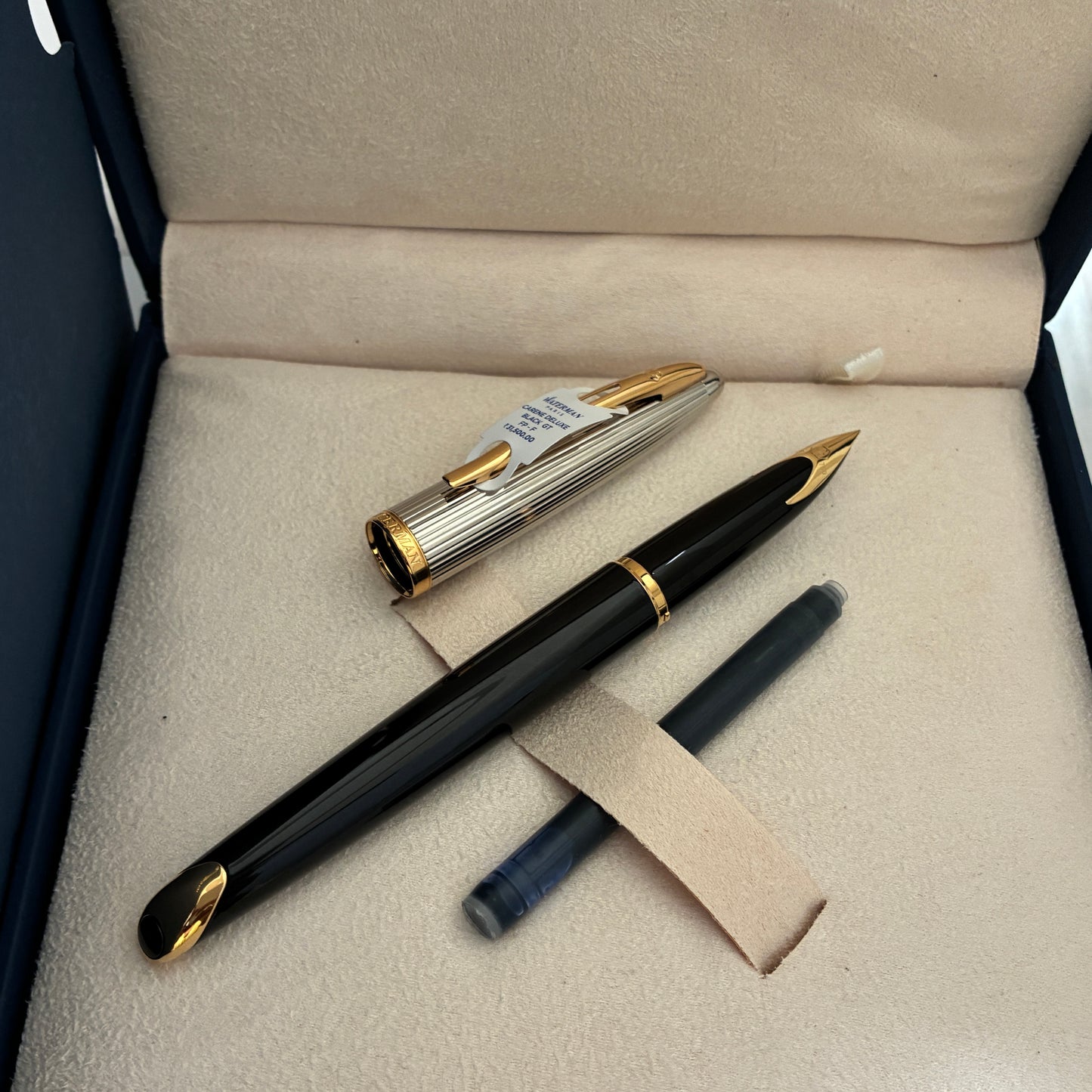 Waterman Carene Deluxe Black Fountain Pen - Made In France