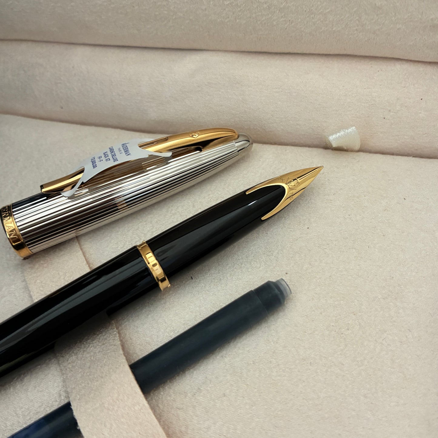 Waterman Carene Deluxe Black Fountain Pen - Made In France