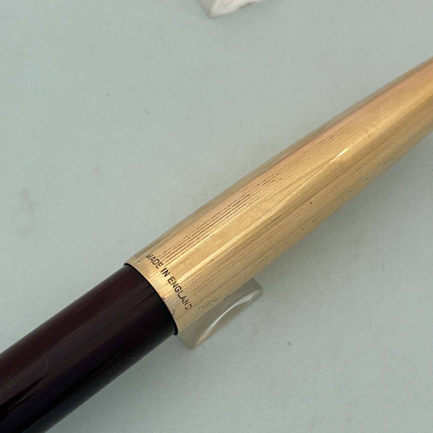 Parker 65 Custum Burgundy Fountain Pen with Gold Filled Cap