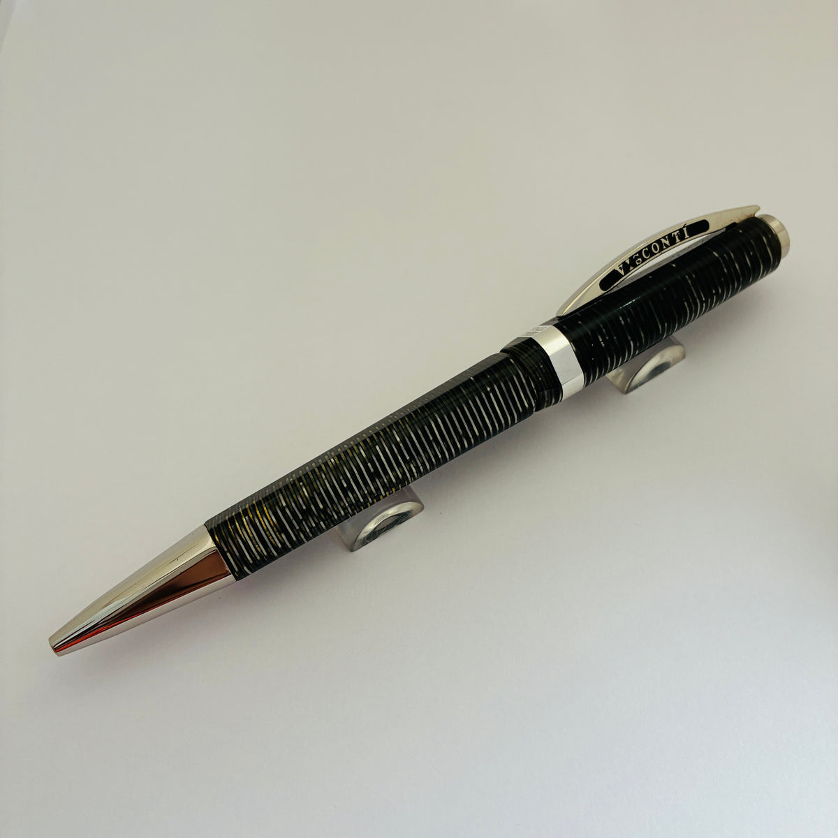 Visconti Wall Street Pearl Grey Celluloid Ballpoint Pen