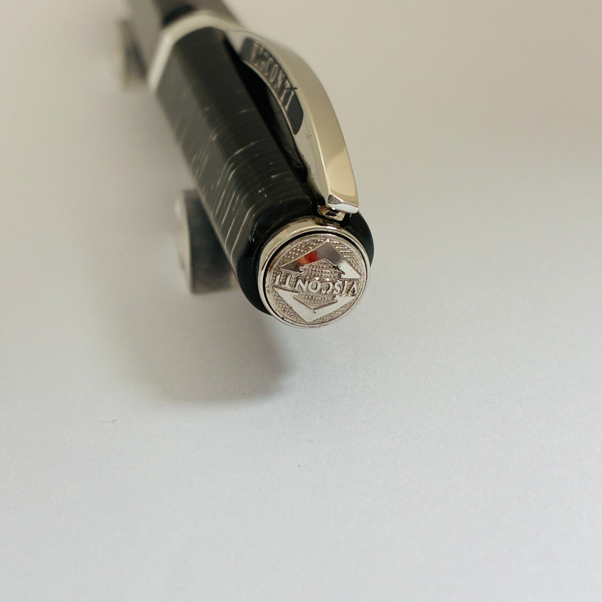 Visconti Wall Street Pearl Grey Celluloid Ballpoint Pen