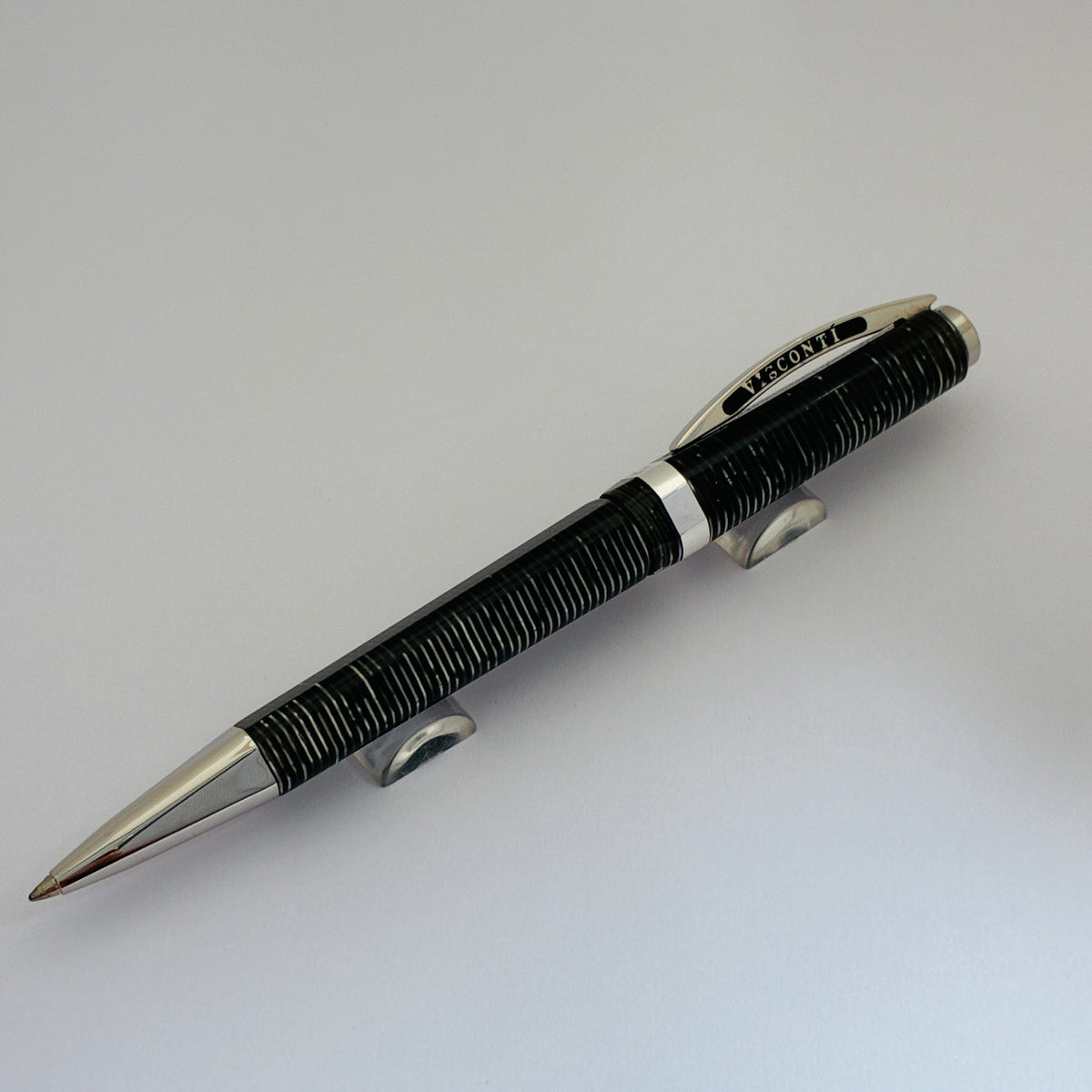 Visconti Wall Street Pearl Grey Celluloid Ballpoint Pen