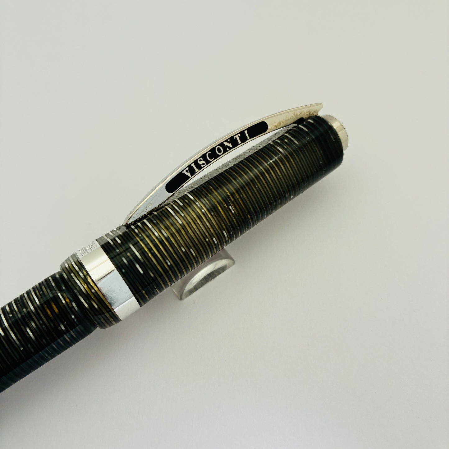 Visconti Wall Street Pearl Grey Celluloid Rollerball Pen
