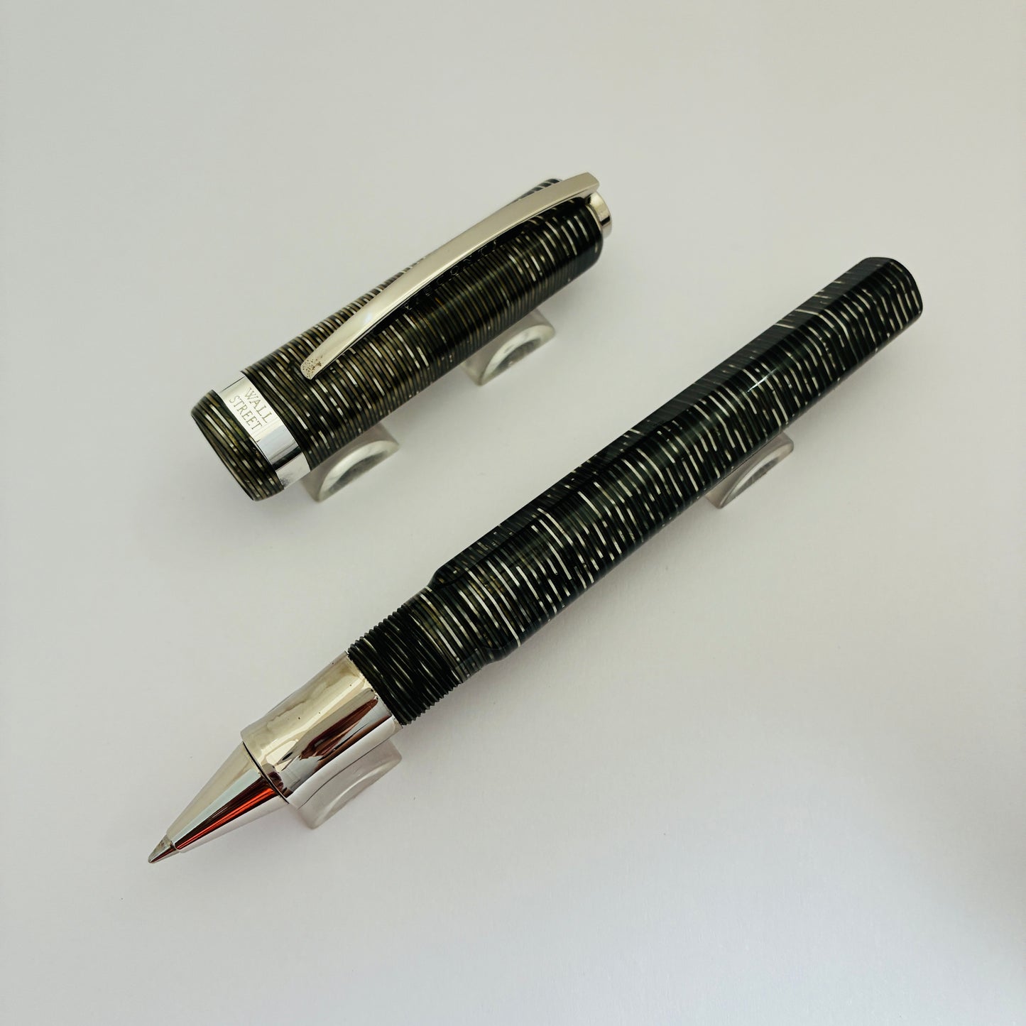 Visconti Wall Street Pearl Grey Celluloid Rollerball Pen