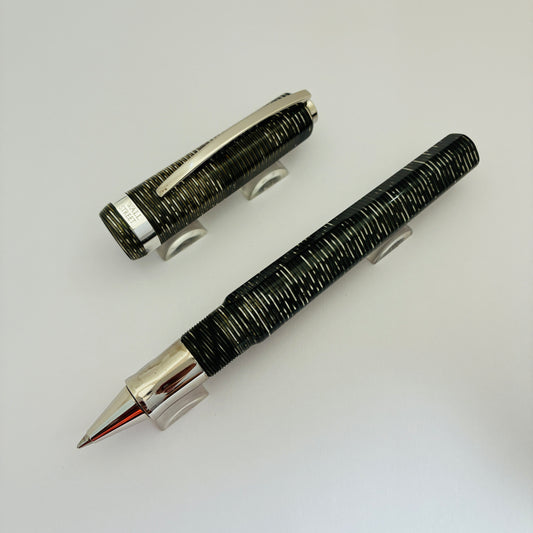 Visconti Wall Street Pearl Grey Celluloid Rollerball Pen