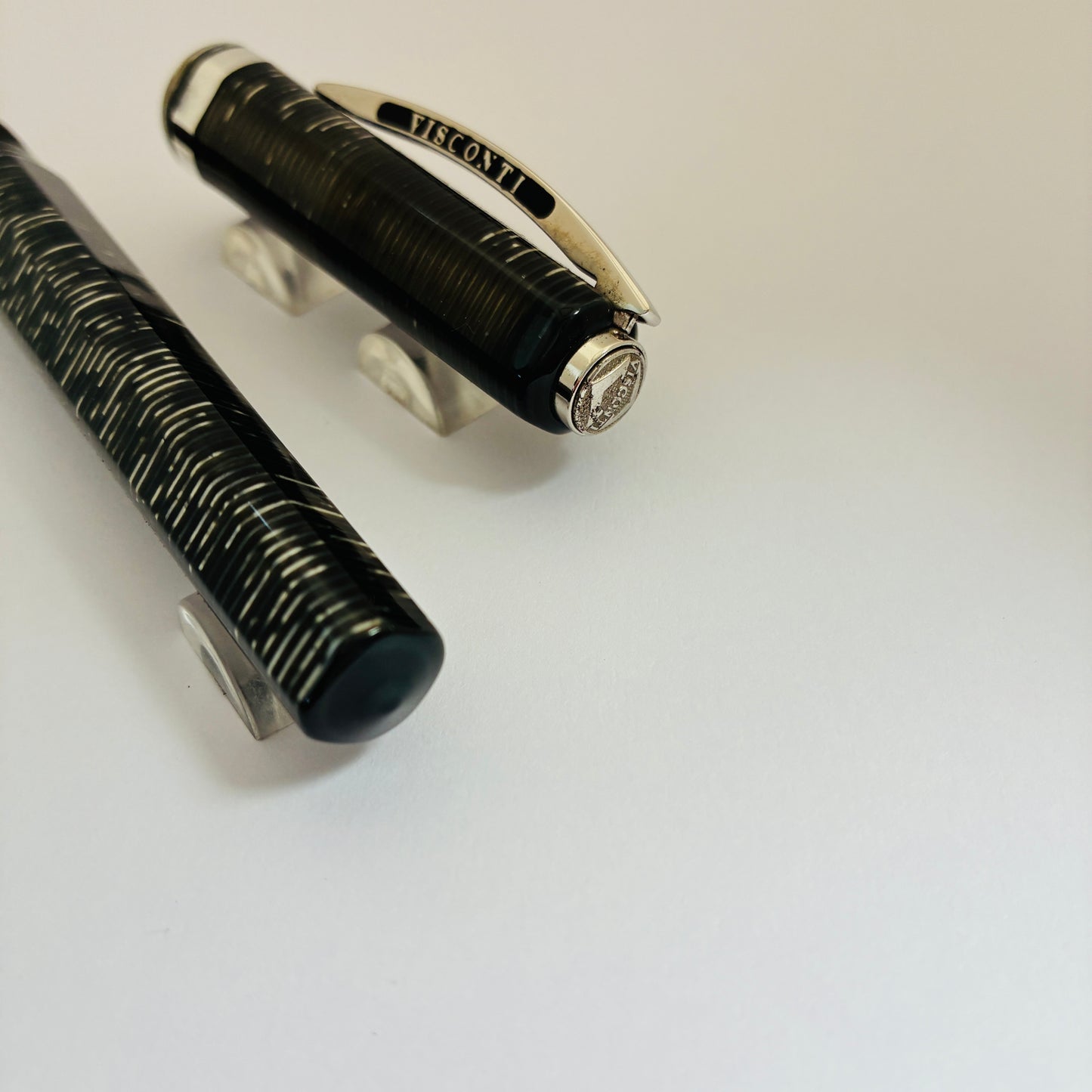 Visconti Wall Street Pearl Grey Celluloid Rollerball Pen