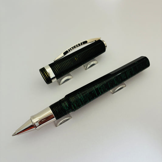 Visconti Wall Street Pearl Green Celluloid Rollerball Pen
