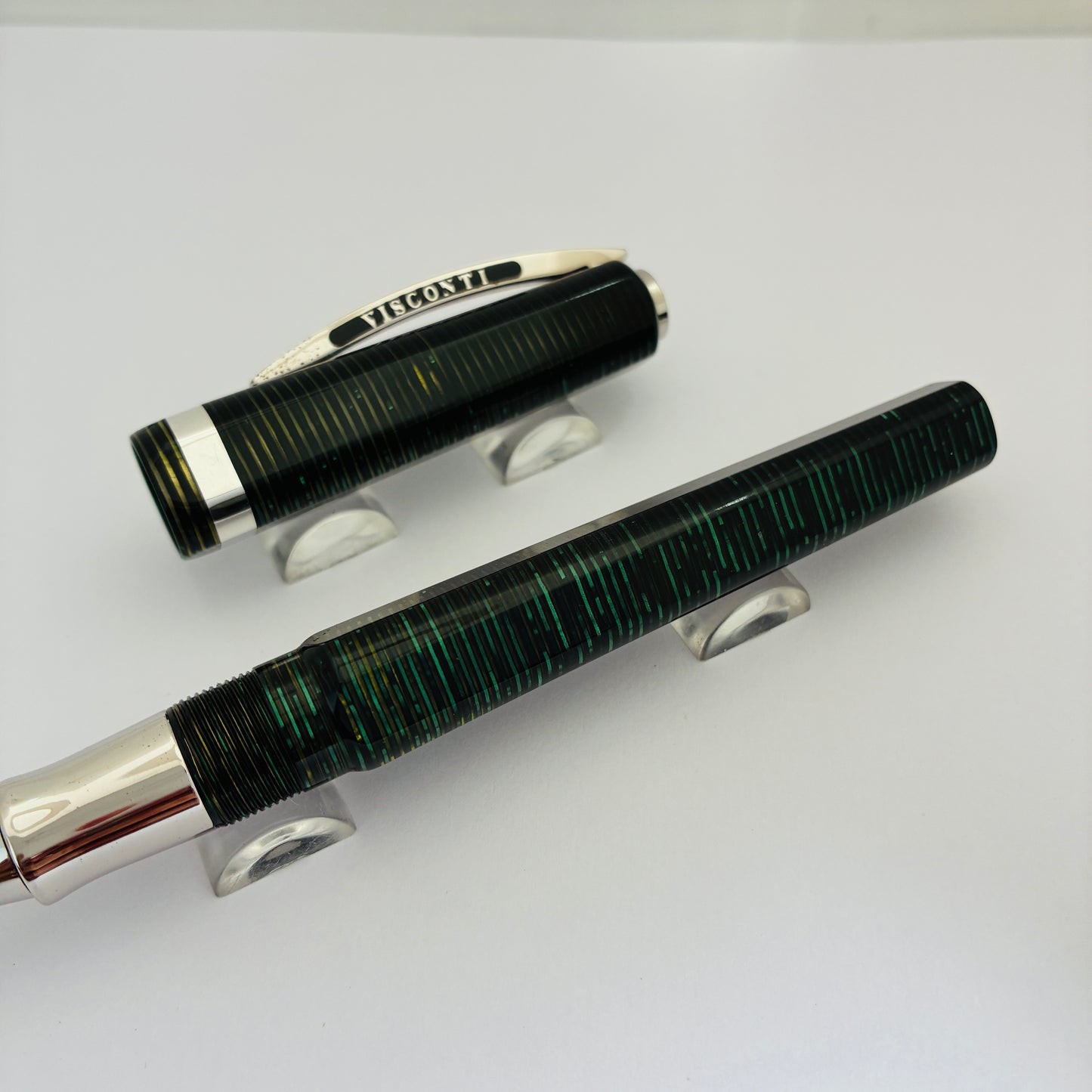 Visconti Wall Street Pearl Green Celluloid Rollerball Pen