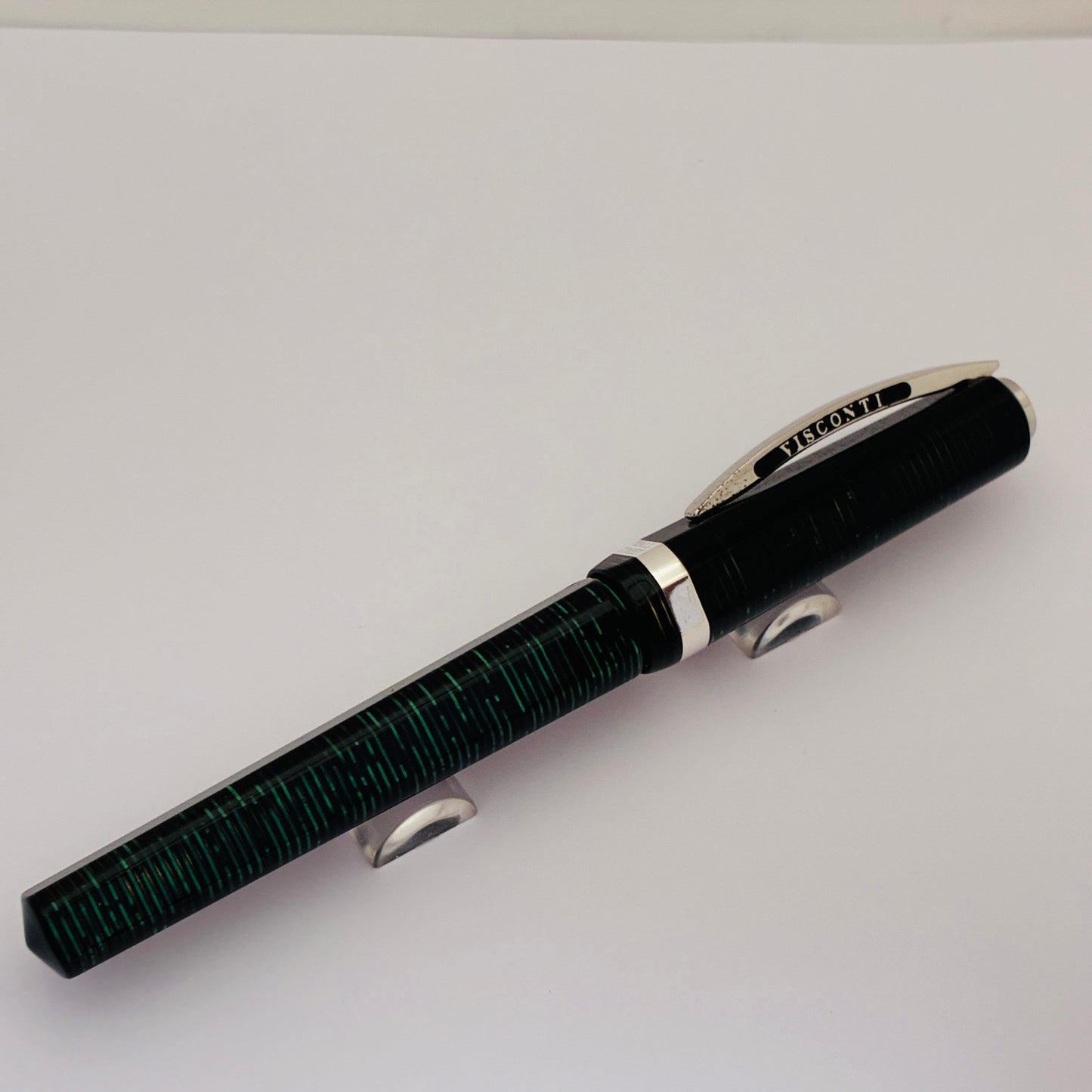 Visconti Wall Street Pearl Green Celluloid Rollerball Pen