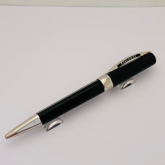 Visconti Opera Black Guilloche Ballpoint Pen - Italy