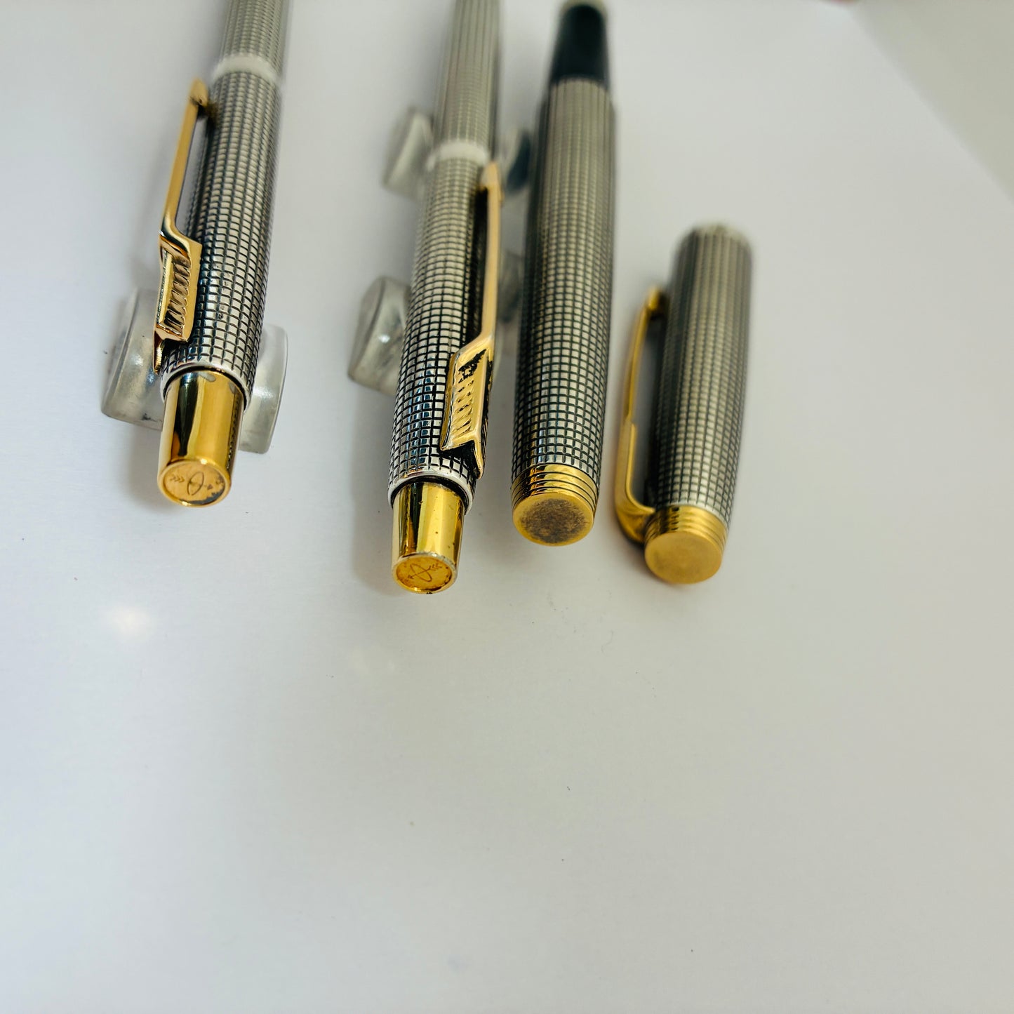 Parker 75 Cisele Fountain Pen, Ball Pen & Pencil with Sterling Silver Made in USA