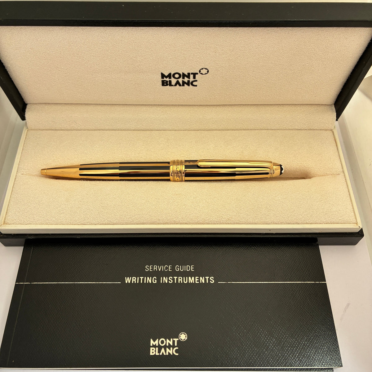 MONTBLANC Meisterstück Solitaire Black/Gold Stripe Ballpen - Germany