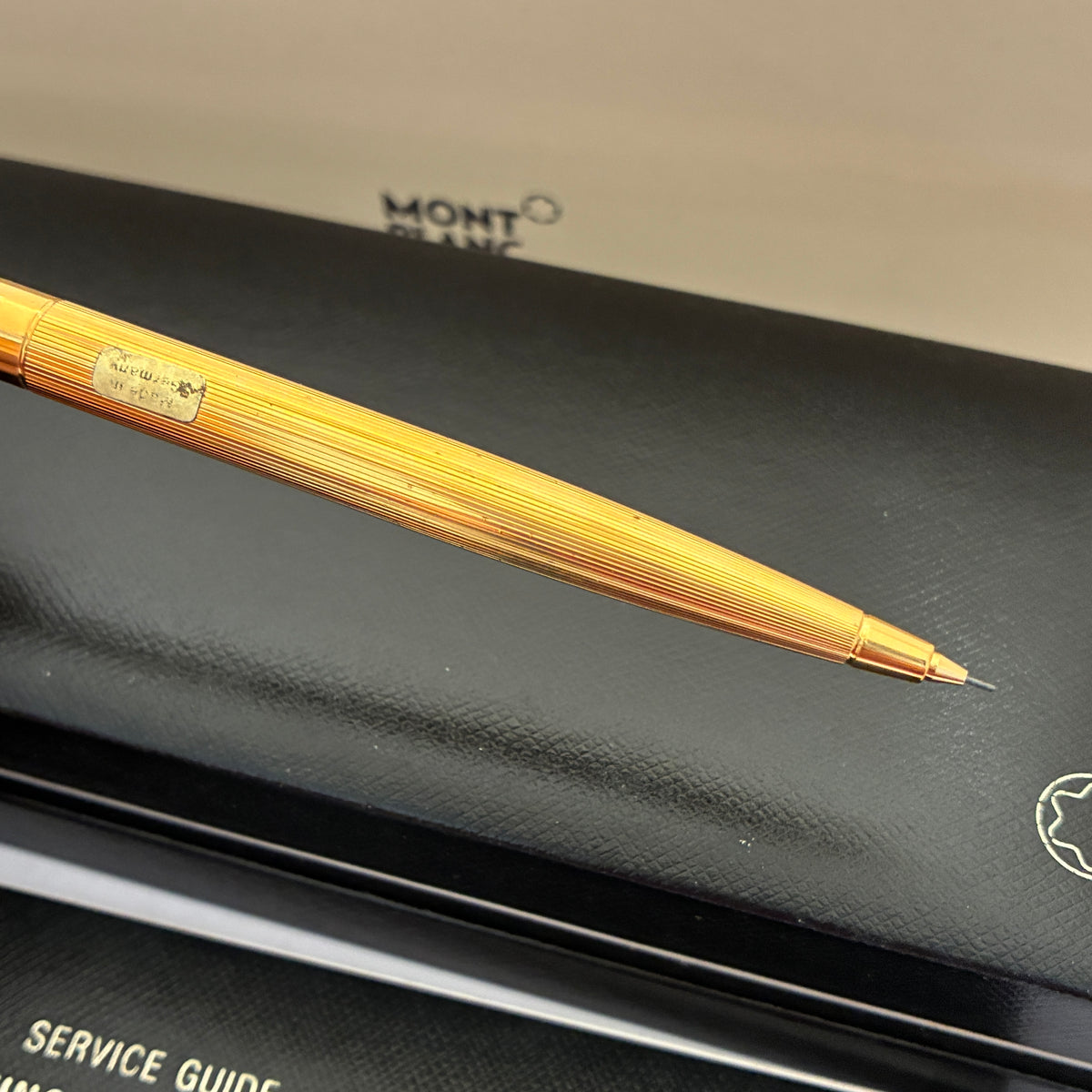Vintage Montblanc Noblesse Obliqe Gold Plated Pinstriped Mechanical Pencil