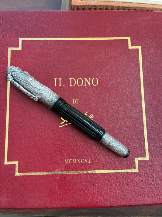 Stipula II Dono Ebonite Limited Edition Fountain Pen with Sterling silver