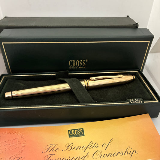 Cross Townsend 18kt Gold-Filled Fountain Pen - Made in USA