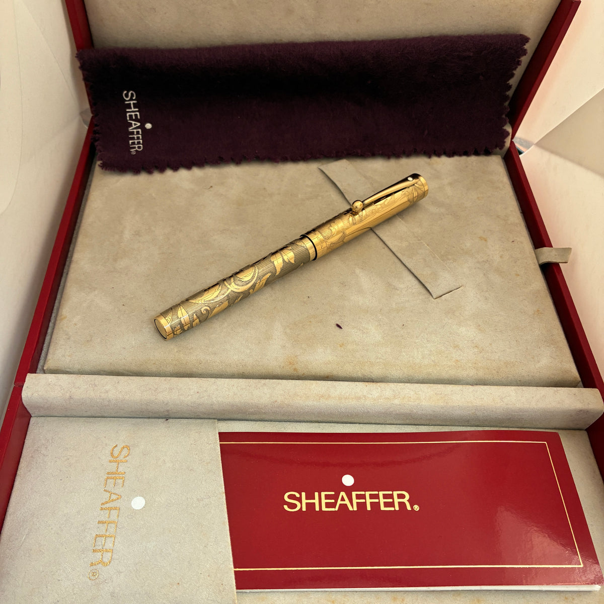 Sheaffer Nostalgia Fountain Pen - Vermeil Etched