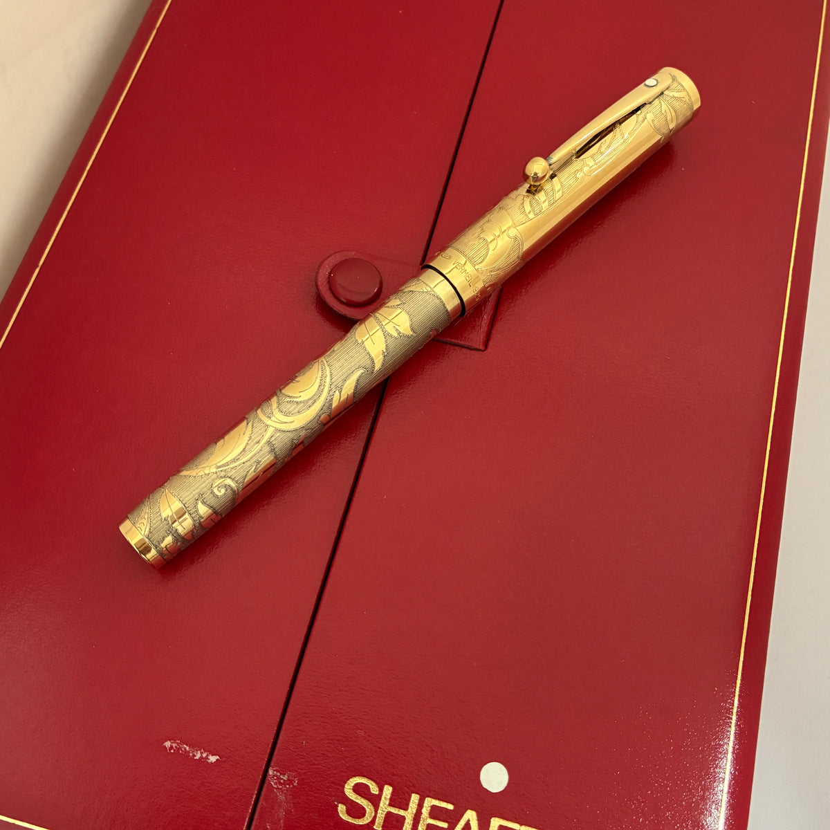 Sheaffer Nostalgia Fountain Pen - Vermeil Etched