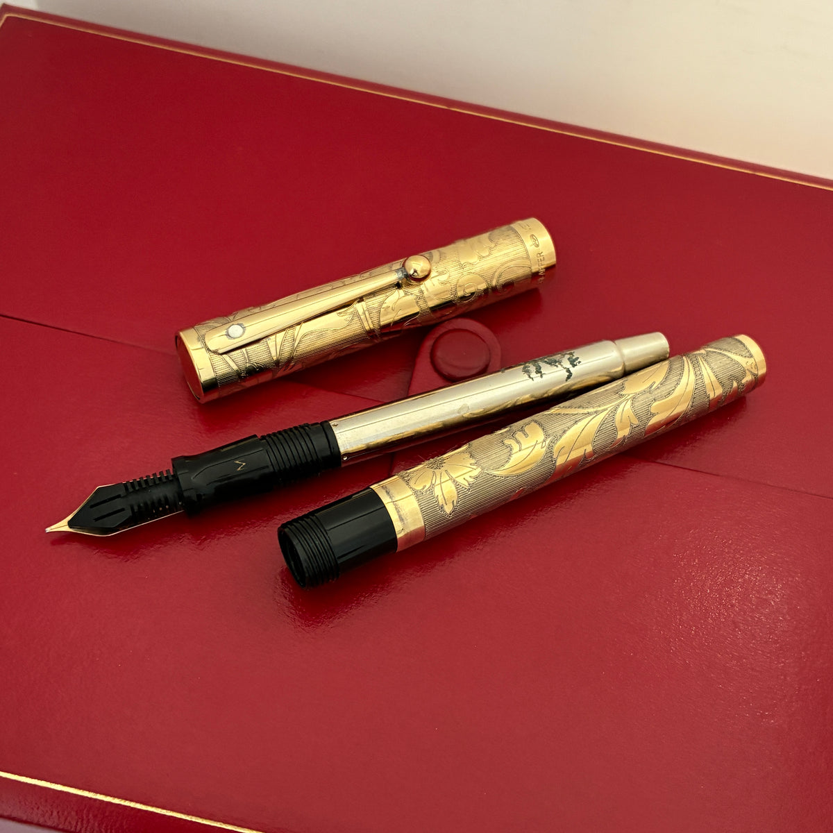 Sheaffer Nostalgia Fountain Pen - Vermeil Etched