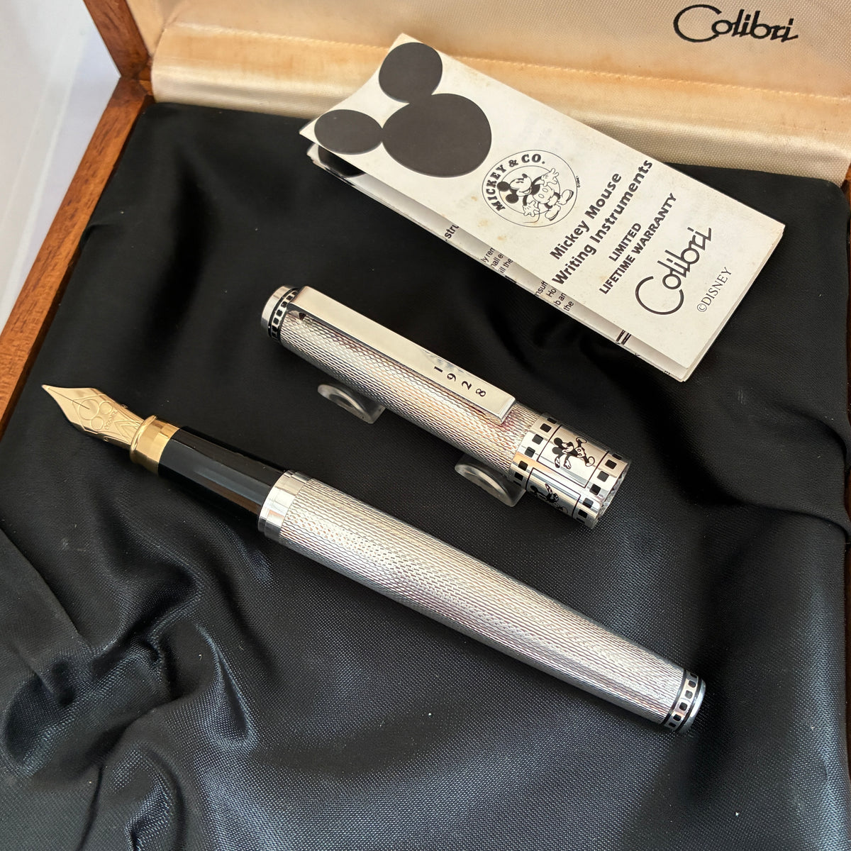1996 Colibri Mickey Mouse Limited Edition Sterling Silver Fountain Pen