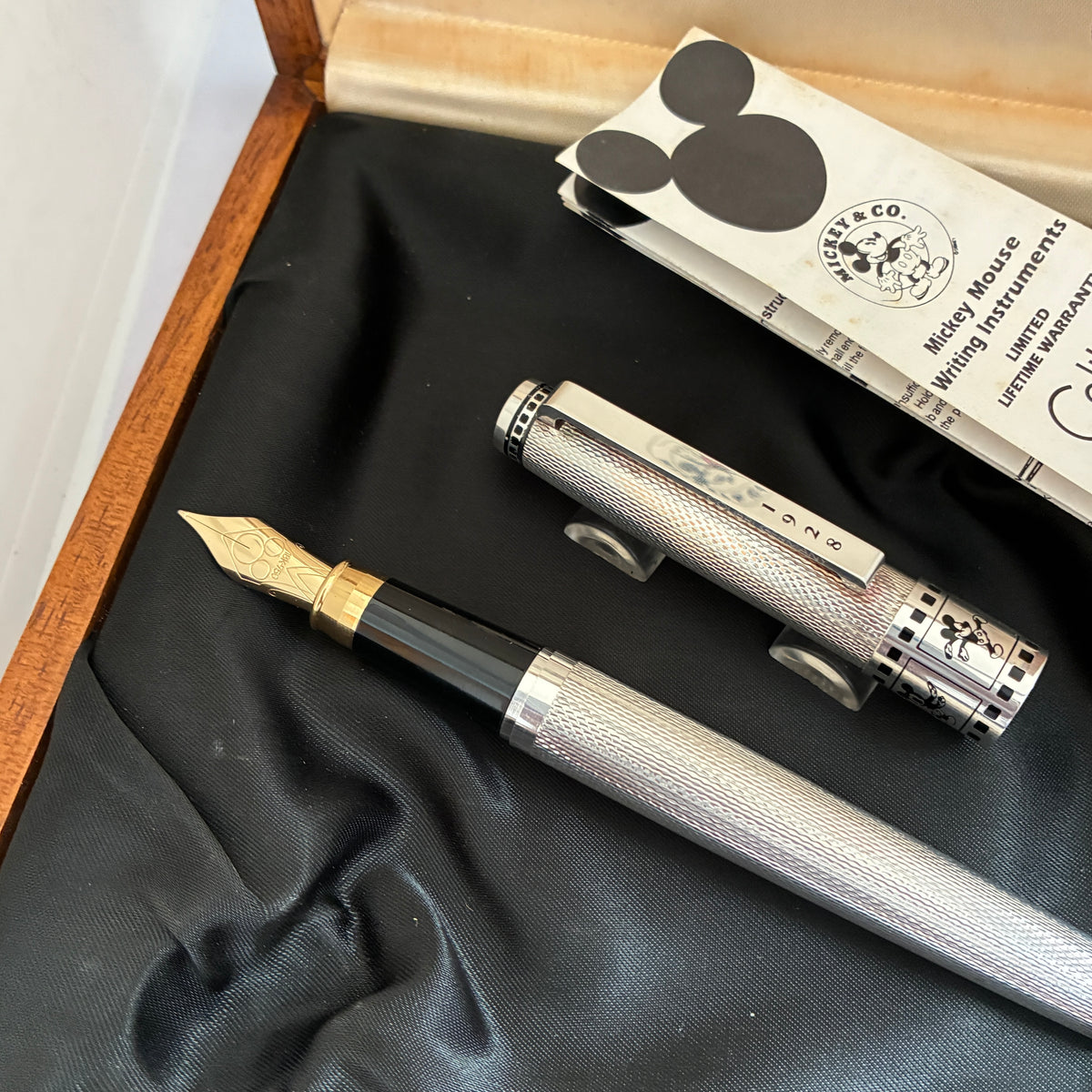 1996 Colibri Mickey Mouse Limited Edition Sterling Silver Fountain Pen