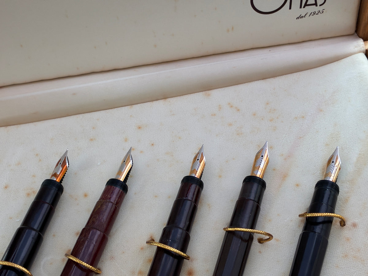 Omas 90s Legni Pregiati Limited Edition Fountain Pens SET