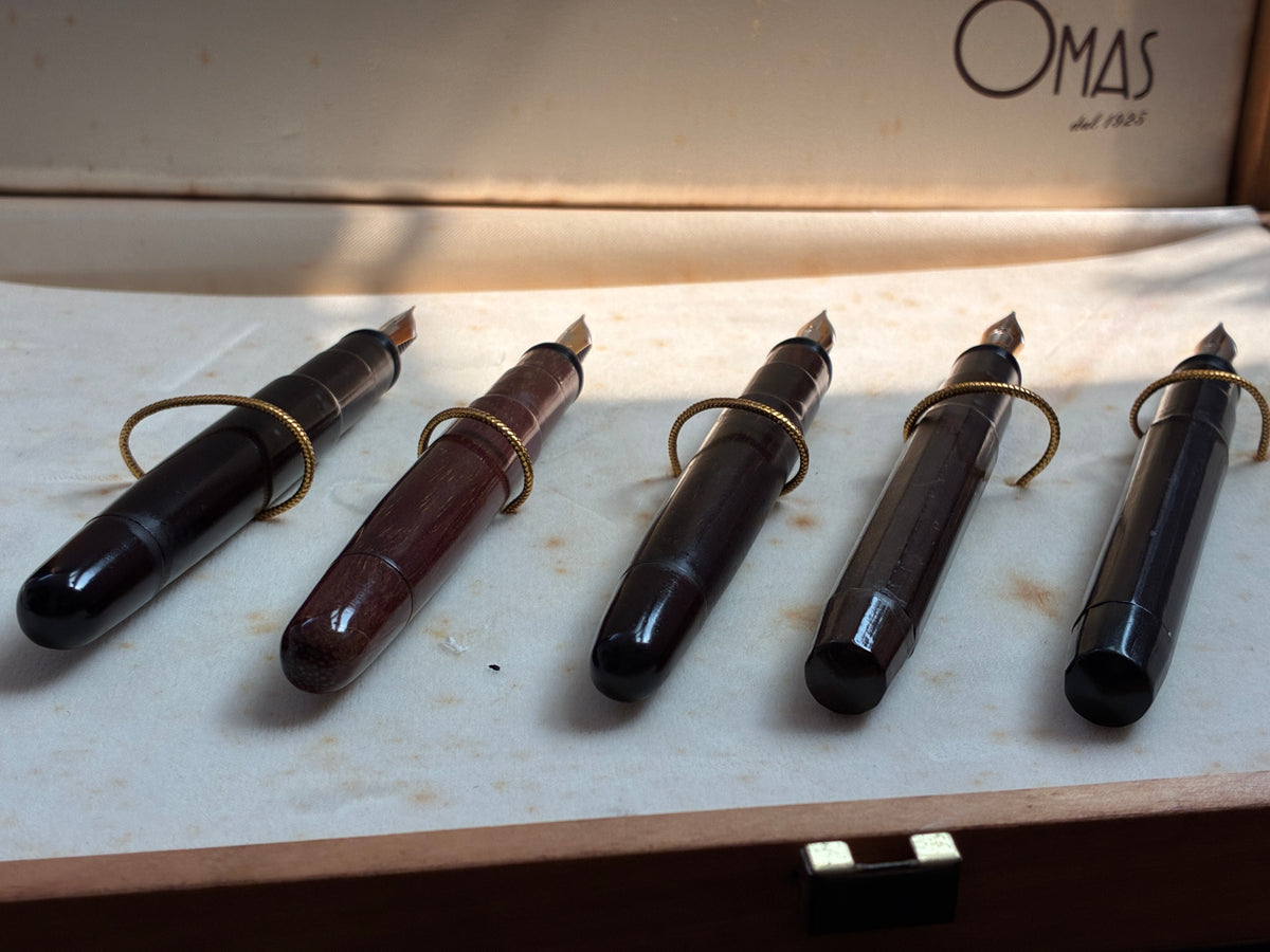 Omas 90s Legni Pregiati Limited Edition Fountain Pens SET